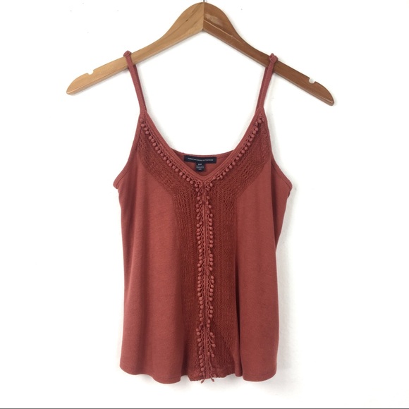 American Eagle Outfitters Tops - American Eagle Outfitters | Ribbed Pom Pom Lace